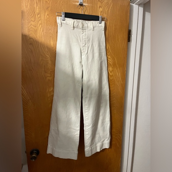 THE GREAT. Off-White Seafair Wide Leg Jeans 24 - Picture 2 of 10